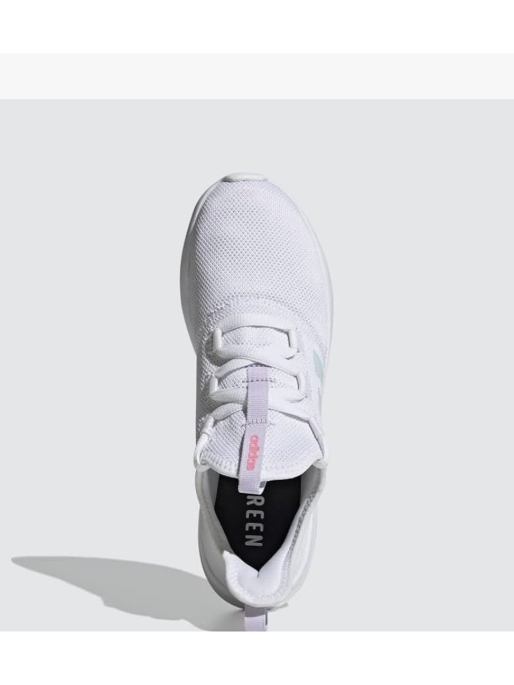 Adidas Cloudfoam Pure 2.0 Women’s Size 9.5 – White Halo Mint – EUC - Picture 2 of 8
